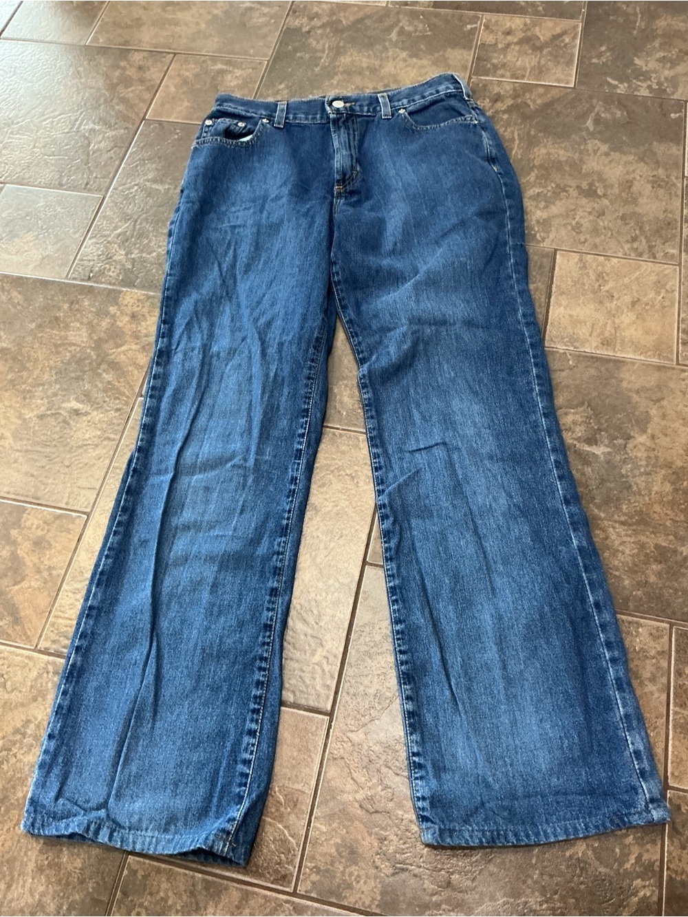 Tommy Hilfiger Wide-Leg Jeans in Dark Blue